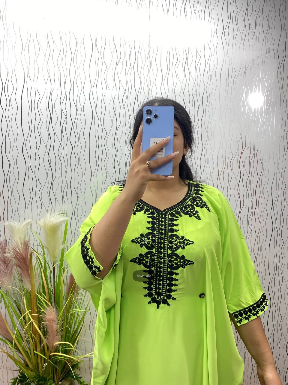 Jellaba Moderne Broderie Noire - 9