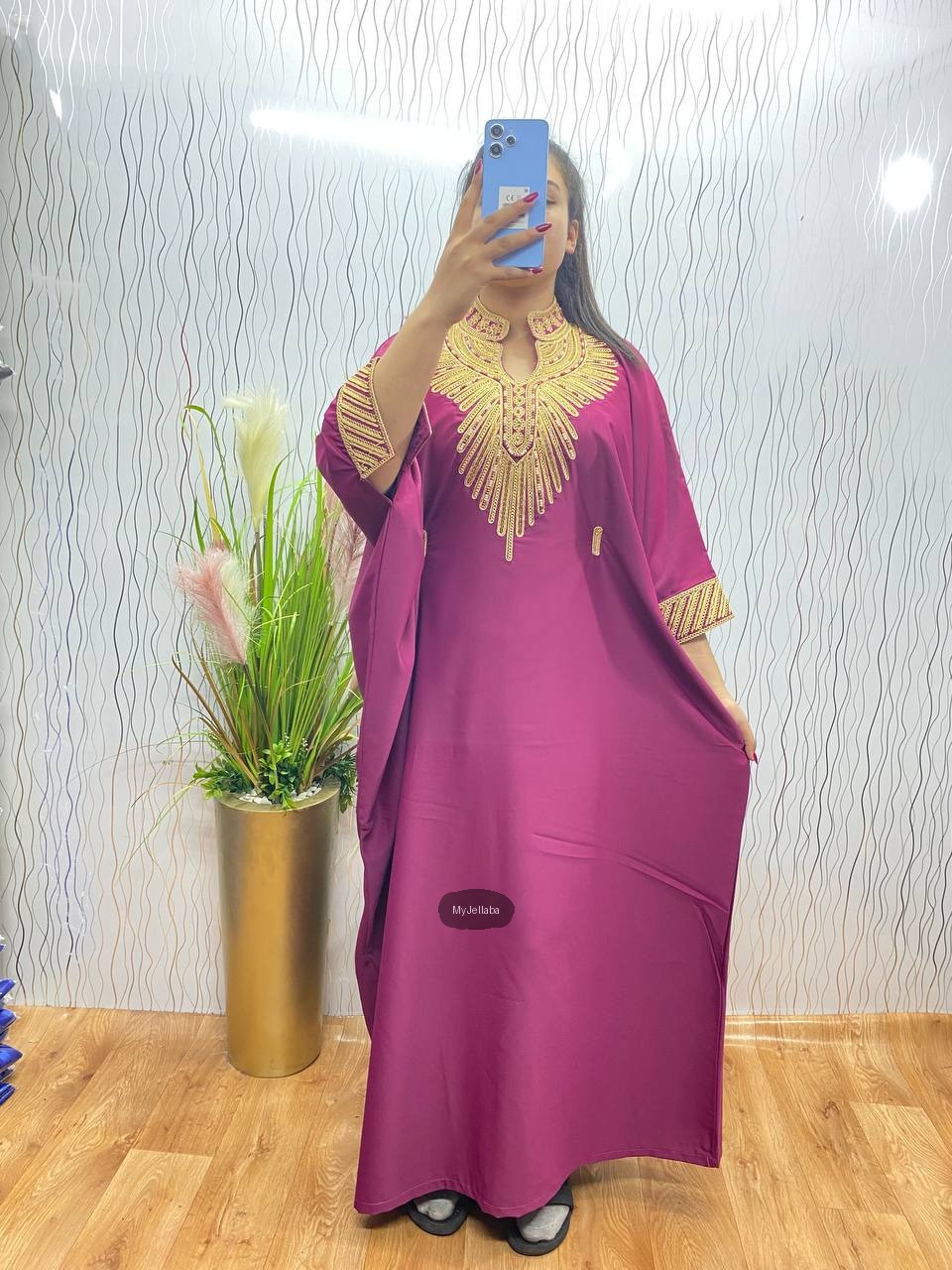 Boubou Rouge Brodé Or - 10