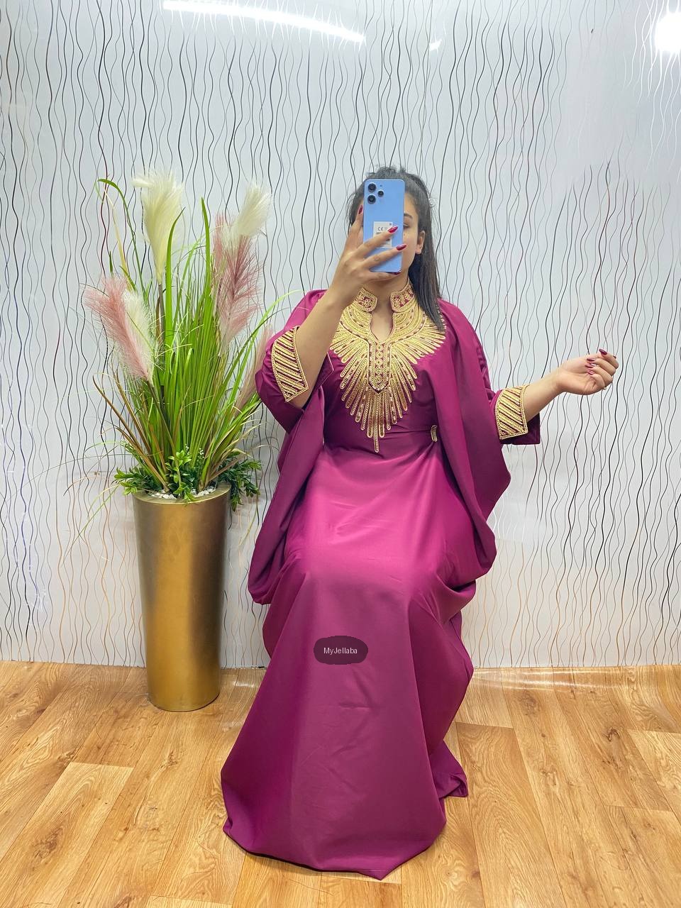 Boubou Rouge Brodé Or