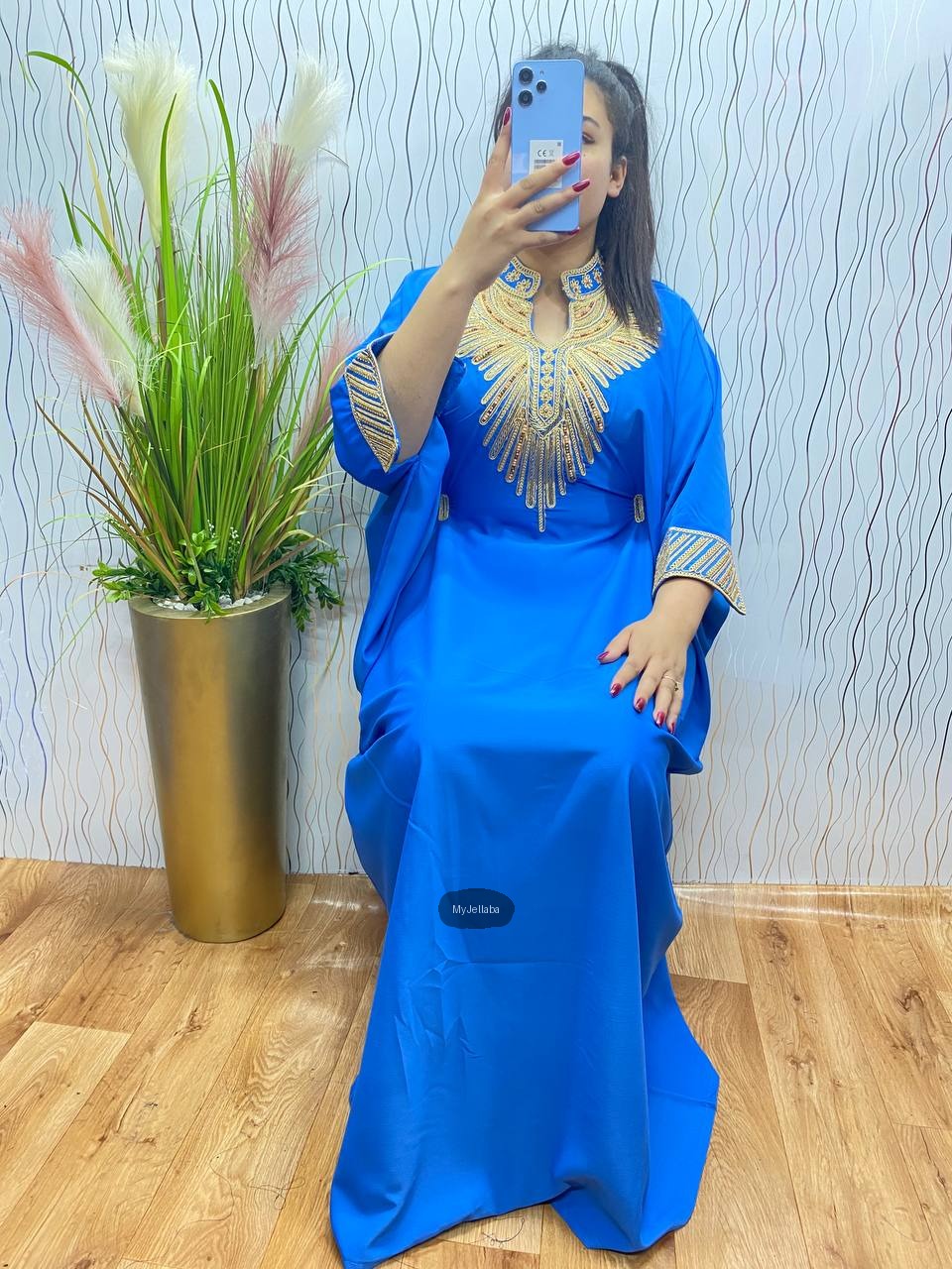 Boubou Rouge Brodé Or - 3