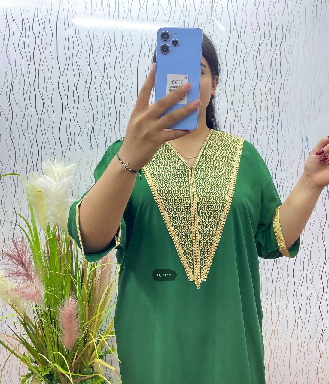 Jellaba Traditionnelle Violette et Or - 5