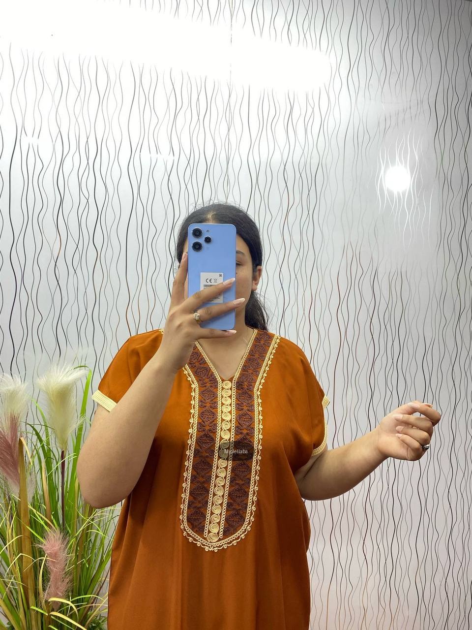 Jellaba Violette Brodée Or - 8