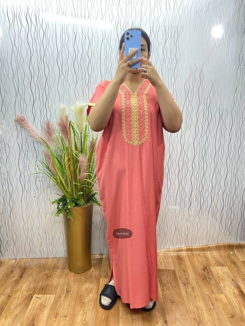 Jellaba Turquoise Élégante Brodée - 3