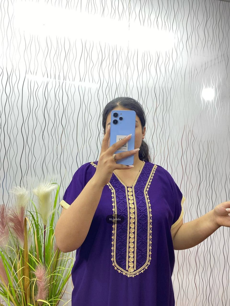 Jellaba Turquoise Élégante Brodée - 10