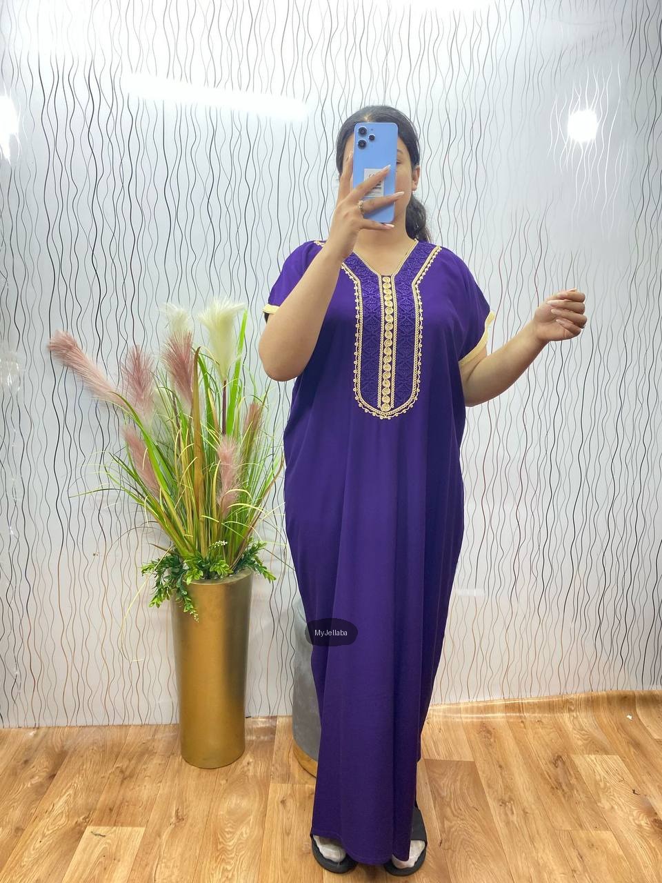 Jellaba Bleu Royale Brodée - 8