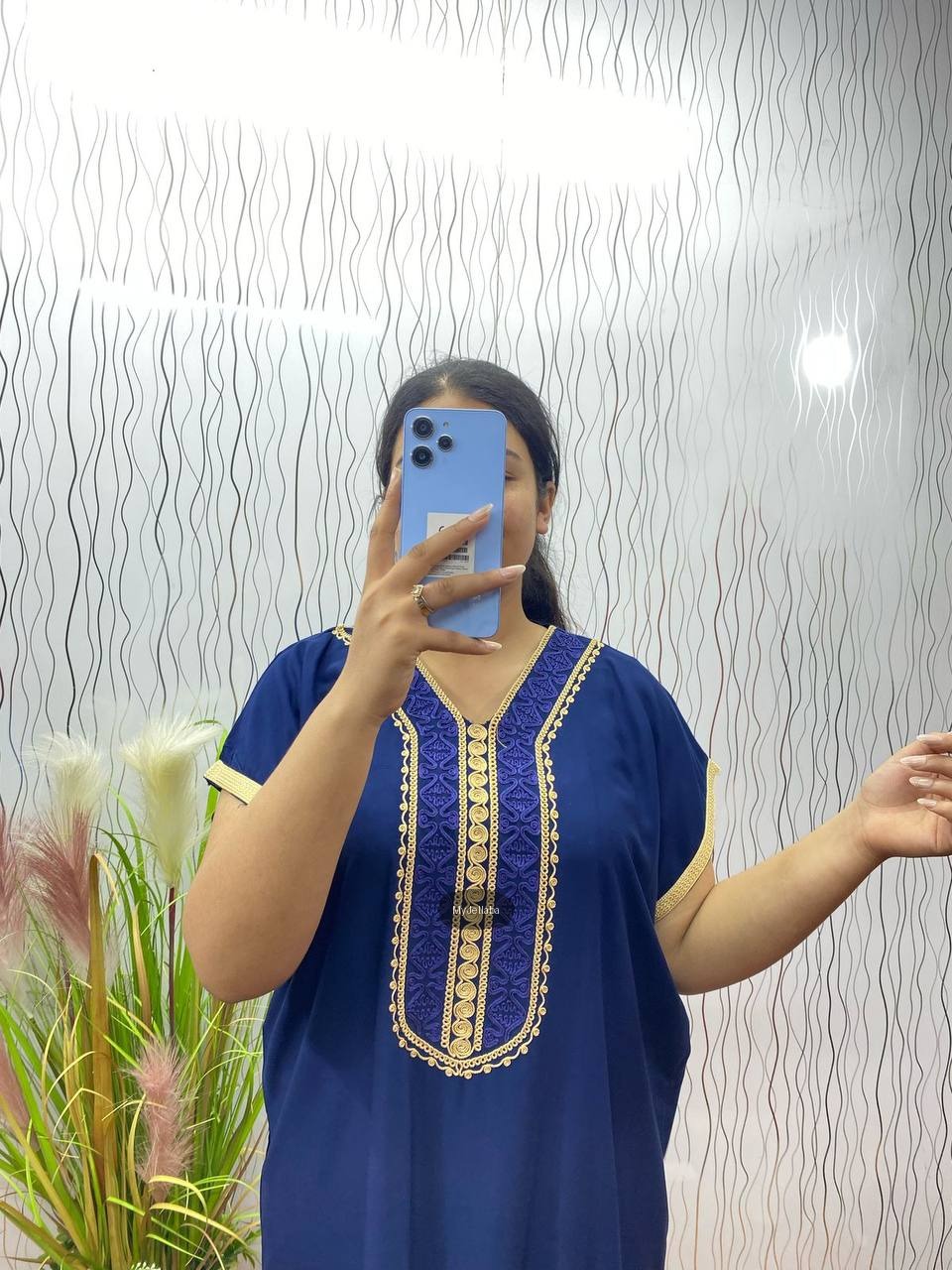 Jellaba Bleu Royale Brodée - 10